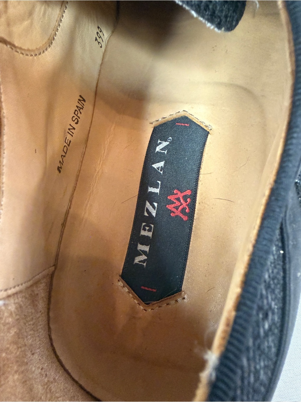 Mezlan Black Sequin Lace-Up Oxford Dress Shoes - Picture 5 of 6
